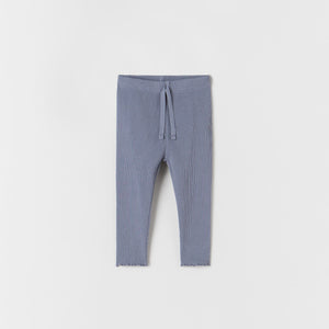 ZR - Girls 'Purple' Waffle Texture Lettuce Edge Legging ZR455