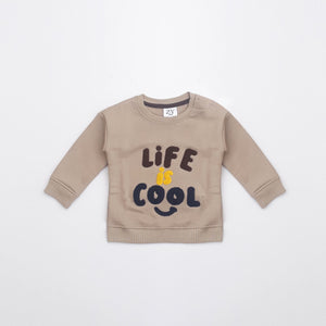 ZY - Kids 'Tan' Embroidered Terry Sweatshirt ZY615