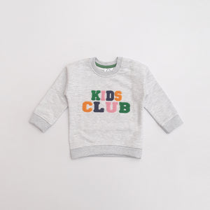 ZY - Kids 'Grey' Embroidered Terry Sweatshirt ZY614