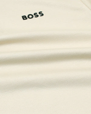 HO - Men 'Beige' Boss Cotton Pique Polo With Contrast Logo HO887