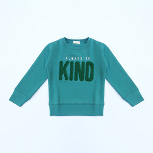 MG - Kids 'Sea Green' Patched Fleece Sweatshirt MG517