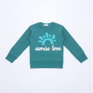 MG - Kids 'Sea Green' Printed Fleece Sweatshirt MG516
