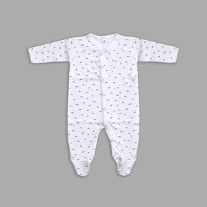 BC - Kids 'White' Organic Cotton Printed Romper BC445