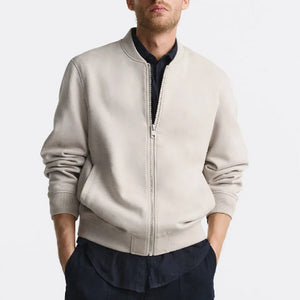 ZR - Men 'Stone' Faux Suede Bomber Jacket ZR2270
