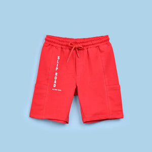 BR - Kids 'Red' Printed Basic Cotton Shorts BR836
