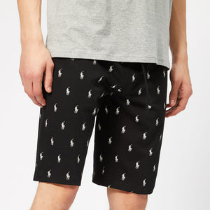 RL - Men 'Black' All Over Pony Shorts SP41