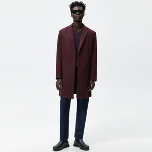 ZR - Men 'Burgundy' Stretch Comfort Long Coat ZR2269