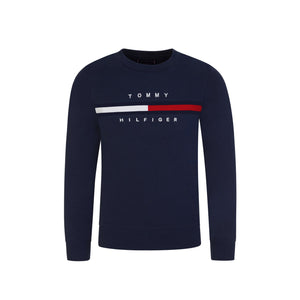 TM - Kids 'Navy' Embroidered Logo Fleece Sweatshirt TM608