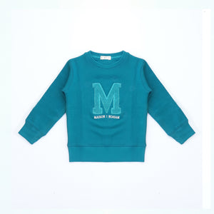 MG - Kids 'Sea Green' Patched Fleece Sweatshirt MG521