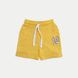 MI - Kids 'Yellow' Printed Cotton Shorts MI911