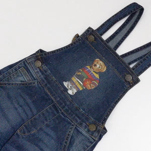 NB - Kids 'Blue' Animal Printed Denim Dungaree NB201