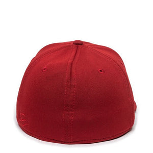 OC Sports 'Red' Polyester Bamboo Charcoal Proflex Cap