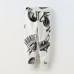 ZR - Kids 'White' Nba Plush Fleece Trouser ZR538