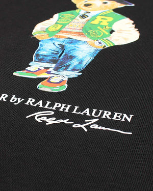 Kids Iconic Green Bear Sweat - Black