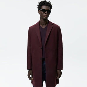 ZR - Men 'Burgundy' Stretch Comfort Long Coat ZR2269