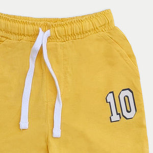 MI - Kids 'Yellow' Printed Cotton Shorts MI911