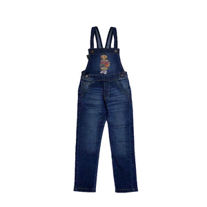 NB - Kids 'Blue' Animal Printed Denim Dungaree NB201