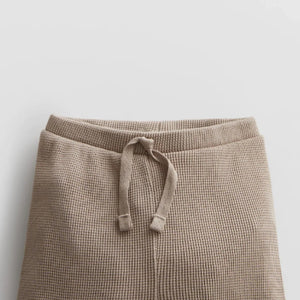 ZR - Girls 'Caramel' Waffle Texture Lettuce Edge Legging ZR452