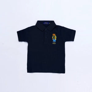 PL - Kids 'Dark Navy' Baker Bear Polo PL718