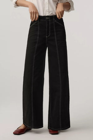 The Delaney Clean-Seamed High-Rise Wide-Leg Jeans
