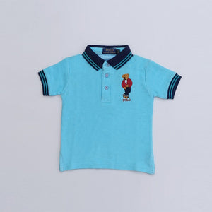 PL - Kids 'Aqua' Baker Bear Polo PL716