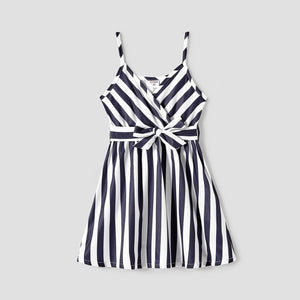 PP-Toddler/Kid Girl Stripe Belted Slip Dress PP45
