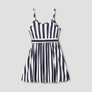 PP-Toddler/Kid Girl Stripe Belted Slip Dress PP45