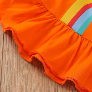 PP-Kids Baby Girls Summer Outfits Ice Cream Pompom T-Shirt Top + Ripped Denim Jeans Shorts Clothes Set PP516