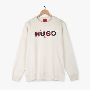 HU - Men 'Off White' Hybrid Logo Fleece Sweatshirt HU663