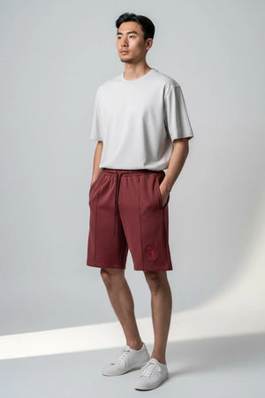 Essential Burgundy Classic Leaf Shorts