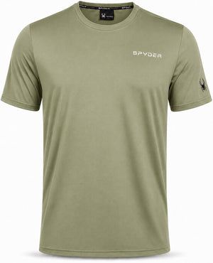 Spyder Mens Athletic Shirt Quick Dry Lightweight Short Sleeve Tee