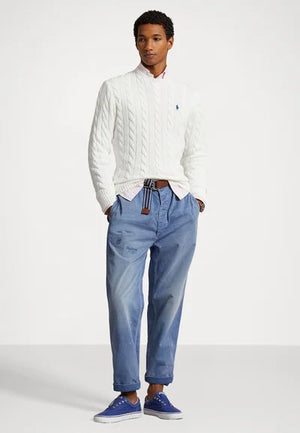 POLO RALPH LAUREN WHITE LONG SLEVE