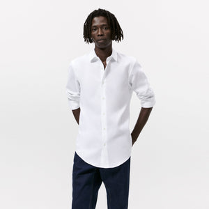 ZR - Men 'White' Easy Care Textured Shirt ZR108