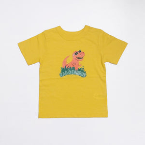 JO - Kids 'Yellow' Animal Patch Short Sleeve T-Shirt JO121