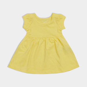 PR - Kids 'Yellow' Short Sleeve Cotton Frock PR131