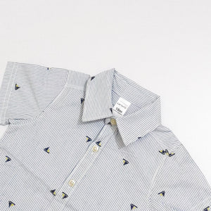 CR - Kids 'Sky Blue' Short Sleeve Plaid Causal Shirt CR133