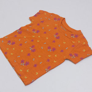 MI - Kids 'Orange' Flower Printed Short Sleeve T-Shirt  MI118