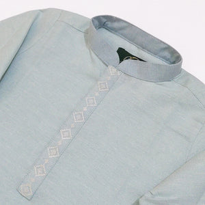Kids 'Aqua' Embroidery Design Cotton Kurta K1