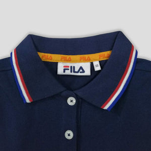 Fila– Women 'Navy ' Tipped Collar Polo FL957 (2635036164181)