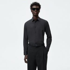 ZR - Men 'Black' Premium Lycra Cotton Slim Fit Stretchable Shirt ZR86