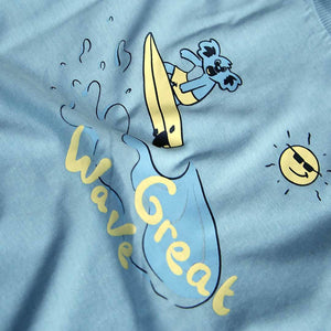 LC - Kids 'Aqua' Great Wave Printed Cotton T-Shirt LC159