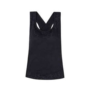 Z.E.E.B.R.A - Women 'Black' Activewear Yoga Vest Solid Padded Running Fitness Tank Top ZR624