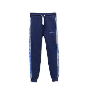 GO - Kids 'Navy' Awesome Stay Epic Printed Side Paneled Fleece Jogger Trouser GO590