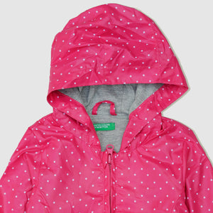 UC - Kids 'Pink' Light Doted Print Zip up Jacket UC549